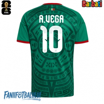 Mexic Alexis Vega #10 Tricou Fotbal Replică Mondial 2026 Barbati Acasa